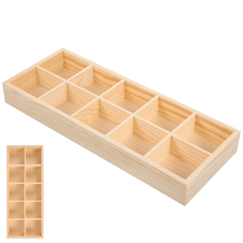 Holz Teebeutelhalter Mit 10 Fächern Für Desktop Und Gewürzbeutel 2