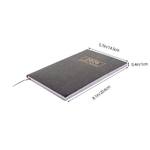 Planner Notebook 2026 A5 PU Deckel Mit 12 Monate Kalender 2