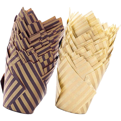 200 Stück Cake Backförmchen Tulpenform Papier Cupcake Muffin Liner