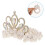 Perlenbesticktes Haarreif Diadem Elastisch Zopfhalter 5