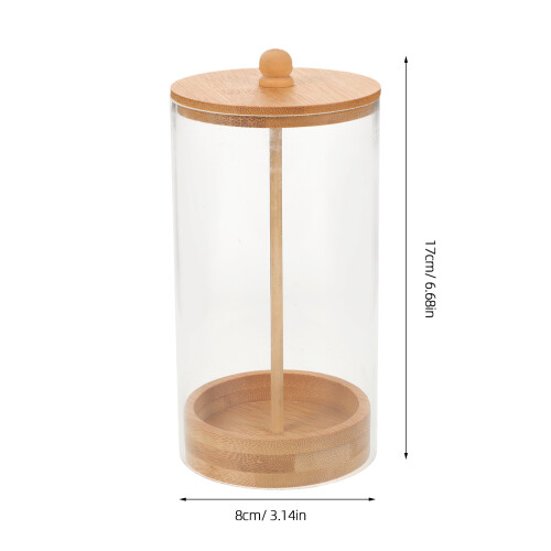 Straws Halter Spender: Organizer Mit Holzdeckel – 17x8cm 1