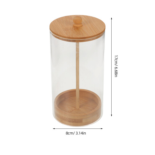 Straws Halter Spender: Organizer Mit Holzdeckel – 17x8cm 2