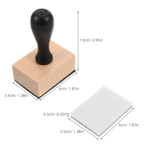 Mini Juego Herramientas Tinta con Discos Espuma y Mango Madera 1