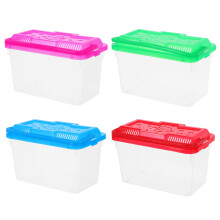 4 Unidades Mini Acuario Portátil De Plástico Transparente Con
