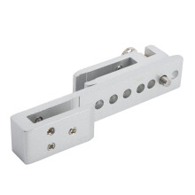 Serrure de porte en verre argentée à 12 trous 8-12mm x 12-22mm