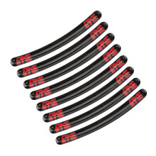 8Pcs Waterproof Reflective Wheel Rim Stickers for Racing Cars 12x1cm