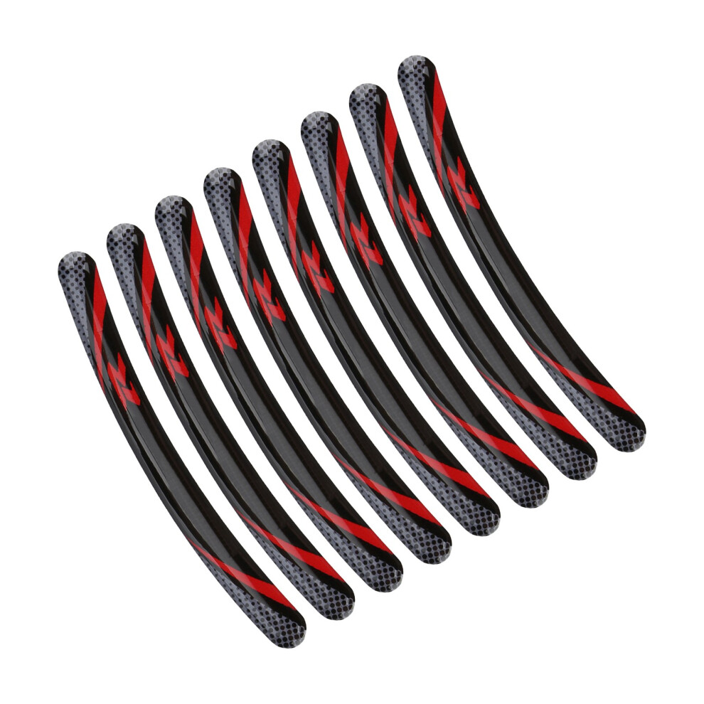 Reflective 8Pcs Wheel Rim Stickers Epoxy Waterproof For Racing Car 4241358877289