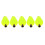 5pcs Float Foam Strike Indicator Set Bright Yellow Fishing Tackle Accessories 1