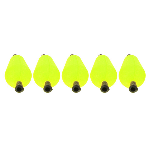 5pcs Float Foam Strike Indicator Set Bright Yellow Fishing Tackle Accessories