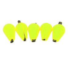 5 Stück fluoreszierend gelbe Wassertröpfchen-Schaum-Krägen - Fliegenfischzubehör