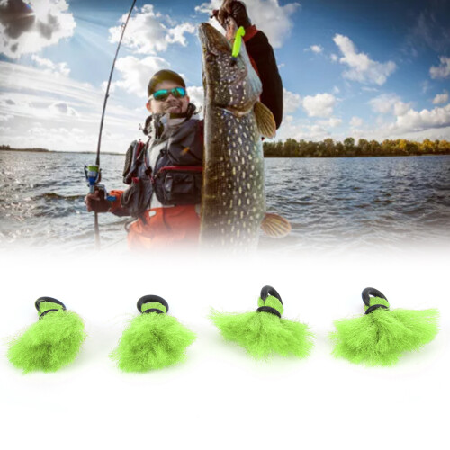4pcs Green Fly Fishing Float Yarn Strike Indicators 33mm Bobbers