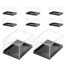 8Stück Rechteckige Hochtransparente Displaybox Für Muscheln Mineralien
