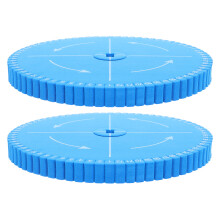 2 Piezas Disco Para Trenciar Kumihimo, Azul Con