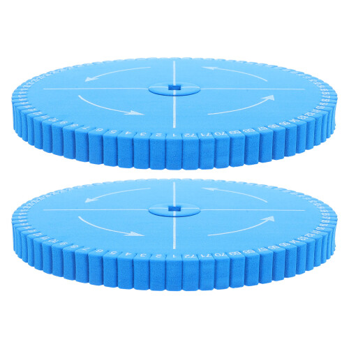 2 Piezas Disco Para Trenciar Kumihimo, Azul Con