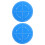 2 Piezas Disco Para Trenciar Kumihimo, Azul Con 10