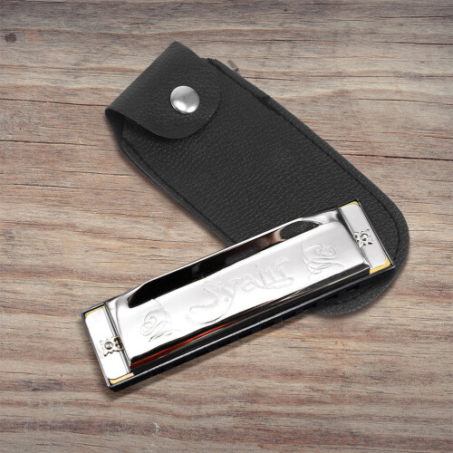 Etui En Cuir Synthétique Pour Harmonica 10 Trous 3 Pièces 2