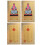 4 Pièces Carte D'amulette Chinoise Général De 11