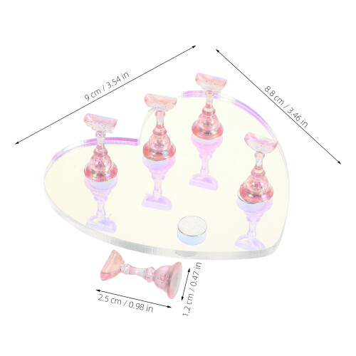 Support Ongles Forme Cœur Plateau Et Rangement 1