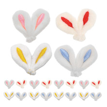 40Pcs Soft Plush Bunny Ears Hair Clips Versatile DIY Decoration Kit