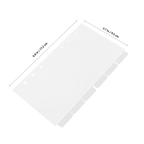6 Pièces Transparente En Pour A6 À 6 Anneaux 2