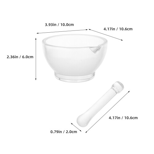 Ensemble Mortier En Verre 8oz Pour Épices Médicaments 2