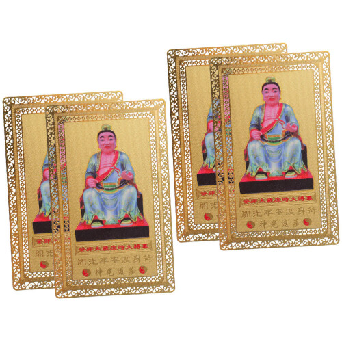 4 Pièces Cartes De Charms Chinois Général