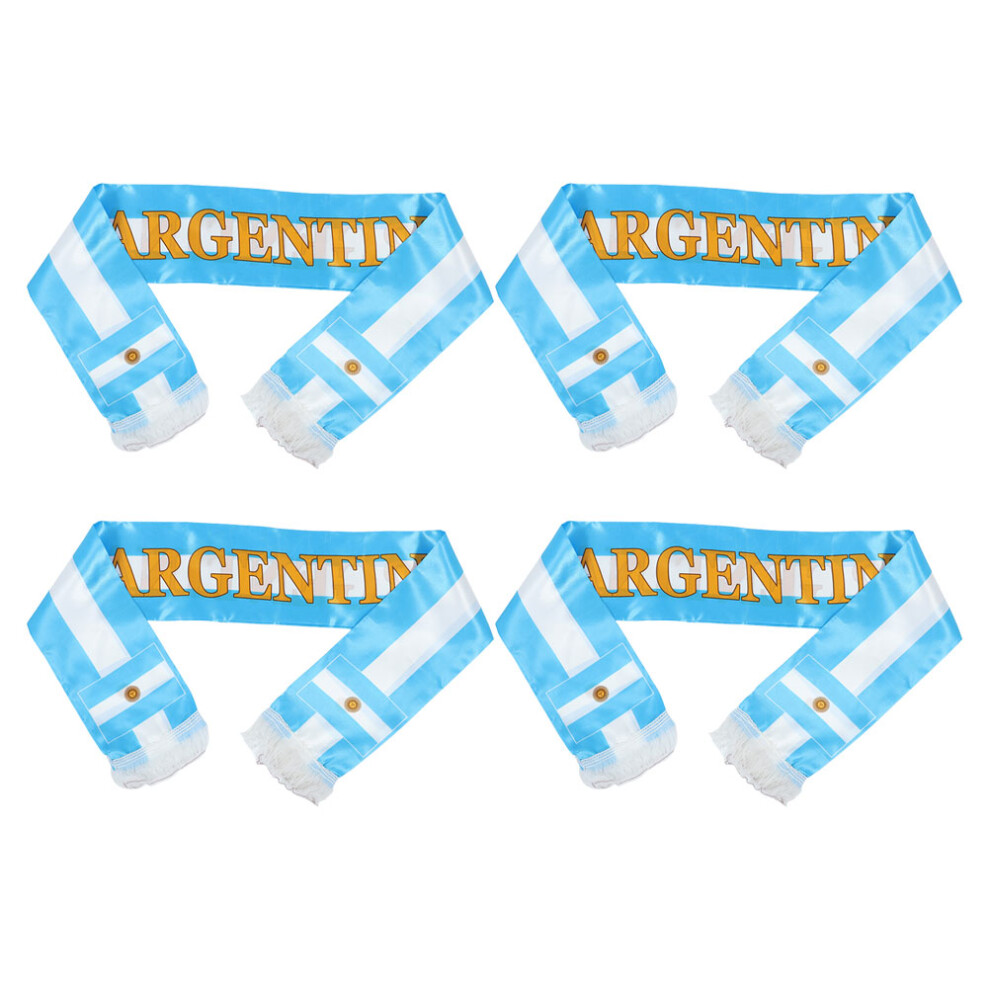 4 Pcs Traditional Soccer Knit Scarf For Fans Argentina Flag Design-image-OPC-PMSN5WR-NEW
