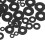 100Pcs Assorted Black Rubber Flat Washers for Kitchen and Garden Taps 10