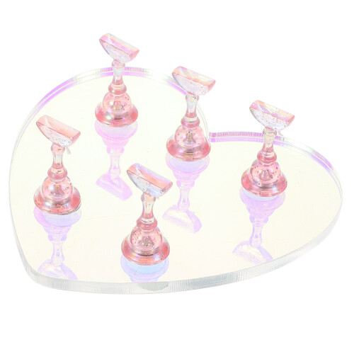 Support Ongles Forme Cœur Plateau Portable