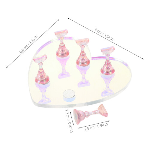 Support Ongles Forme Cœur Plateau Portable 2