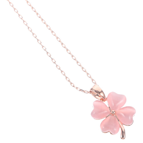 3Pcs Four-Leaved Clover Necklace Premium Opal Pendant For Kids