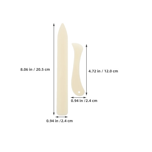 1Set Bone Folder: Plastic Paper Creaser Tool For Crafting Bookbinding 1