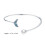 Simple S925 Pure Silver Open Bracelet Tail Shell Pearl 3