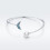 Simple S925 Pure Silver Open Bracelet Tail Shell Pearl 11