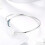 Simple S925 Pure Silver Open Bracelet Tail Shell Pearl 8