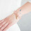 Simple S925 Pure Silver Open Bracelet Tail Shell Pearl 9