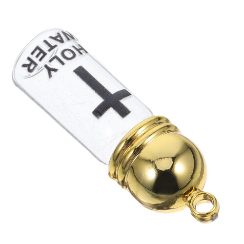 4Pcs Holy Water Bottle Refillable Glass With Cross Pattern 2