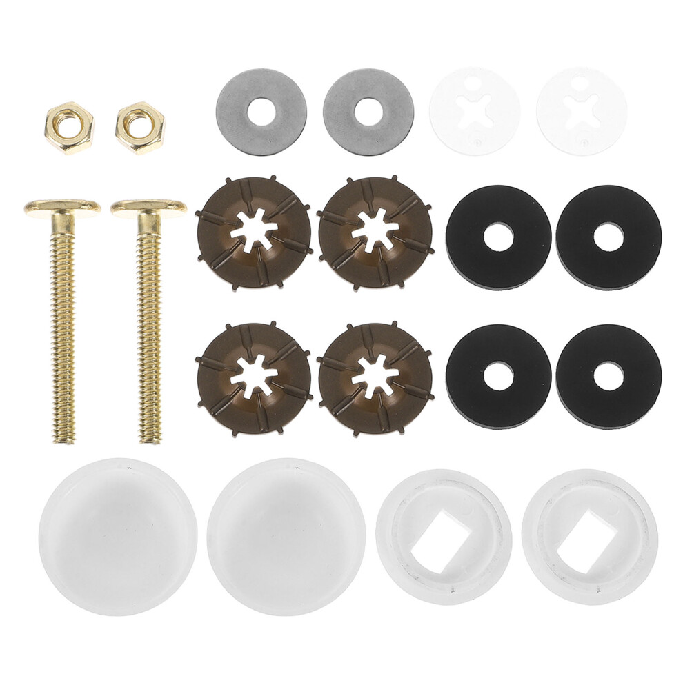 One Set Universal Stainless Steel Toilet Bolt Covers With Washers 3443703449474