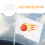8Pcs White Car Flags: Double Sided Blank Window Flags With Pole 9