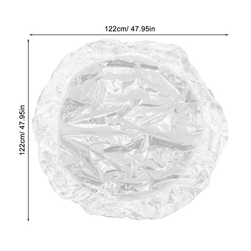 Clear Pvc Round Tablecloth 48Inch With Elastic Edge Waterproof 2