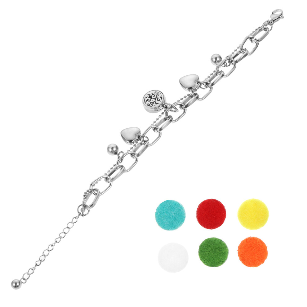 Photos - Bracelet 4 Sets Aromatherapy Wrist Pendant Hip-Hop  With Cotton Cores