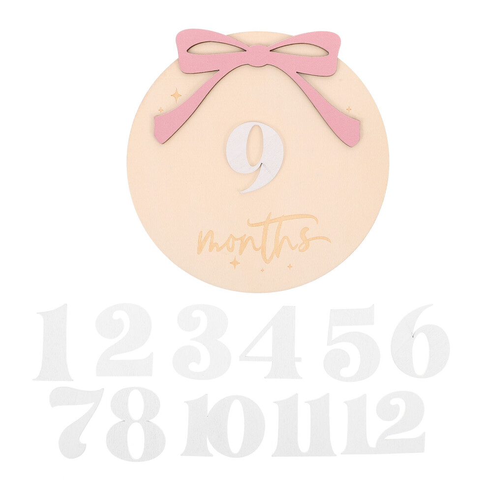 One Set Wooden Monthly Milestone Discs For Baby Growth Photos Vaguelly