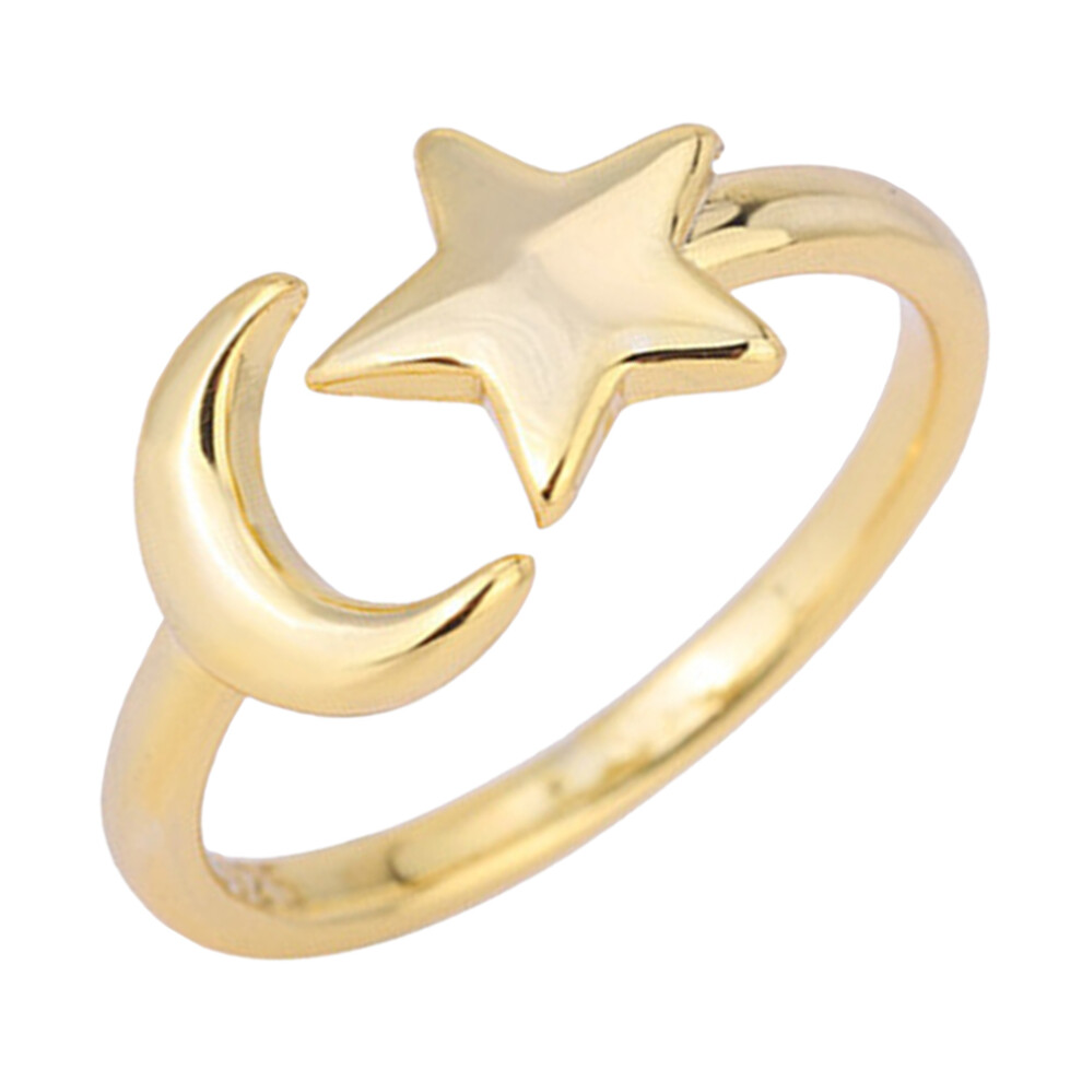 Photos - Ring 5Pcs Open Set With Star And Moon Design For Women Girls