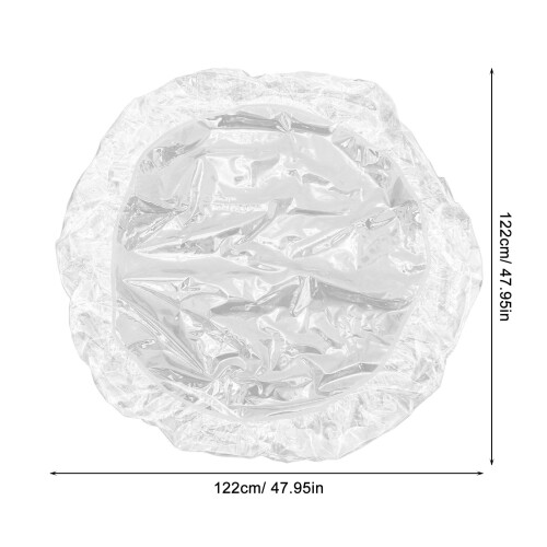 Clear Pvc Round Tablecloth 48Inch With Elastic Edge Waterproof 1