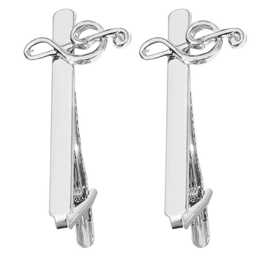 4 Pcs Musical Note Tie Clips For Men 1