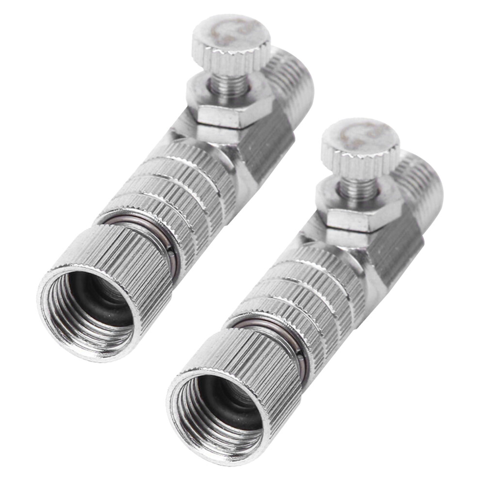 2Pcs Metal Airbrush Quick Disconnect Coupler With Flow Control Valve 3442069105871