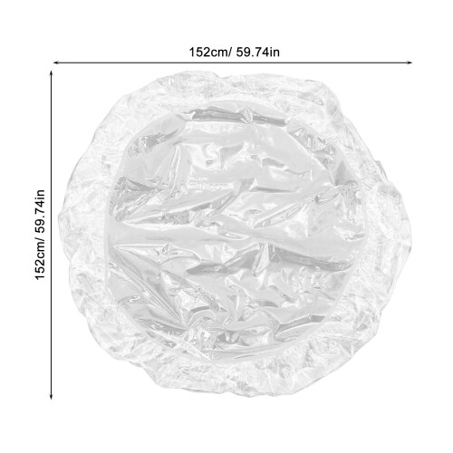 Clear Pvc Round Tablecloth 60 Inch Thick With Elastic Edge Waterproof 2