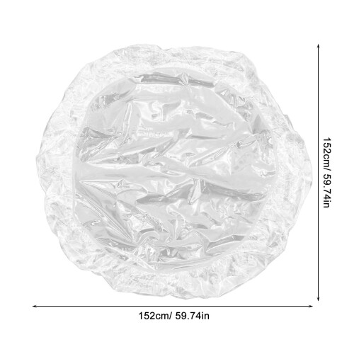 Clear Pvc Round Tablecloth 60 Inch Thick With Elastic Edge Waterproof 1