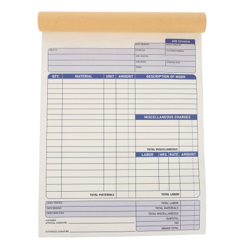 2Pcs Work Order Forms Pad For Small Business