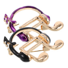 2Pcs Music Note Brooch Pin For Headphones Scarf Hat Bag Accessory